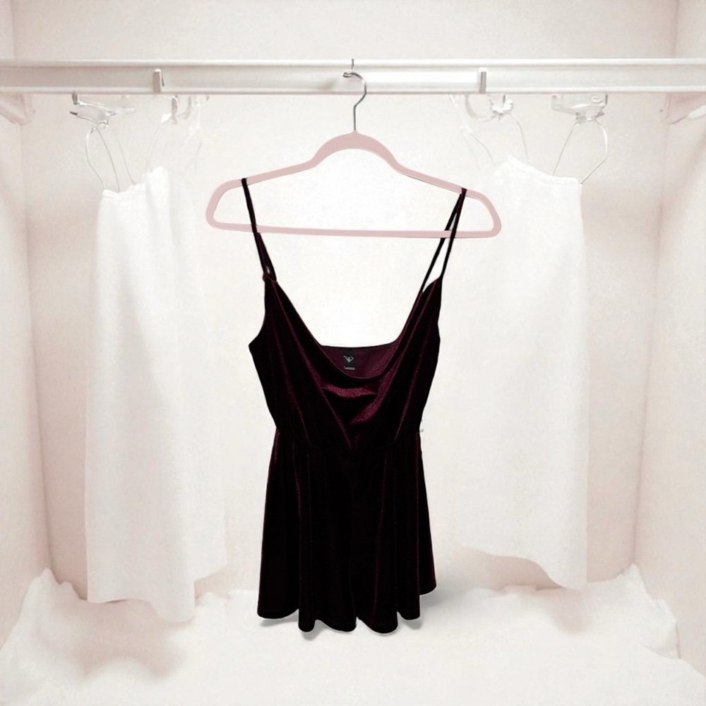 Windsor Burgundy Velvet Romper